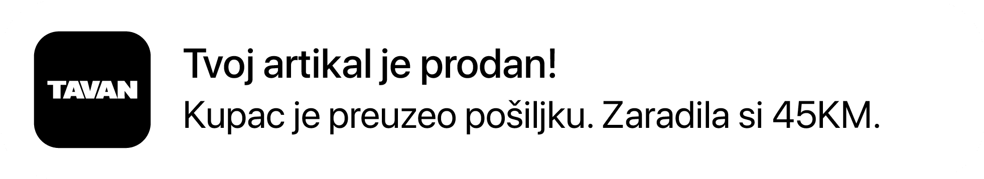Prikaz Tavan aplikacije